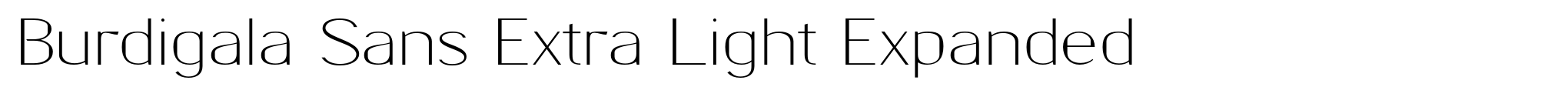 Burdigala Sans Extra Light Expanded image